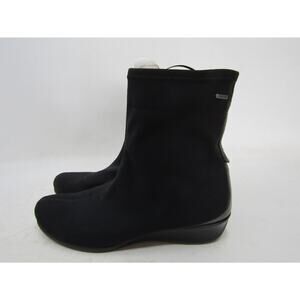 Ecco Womens Size 39 EUR Black Fashion Fabric Ankle Boots Booties